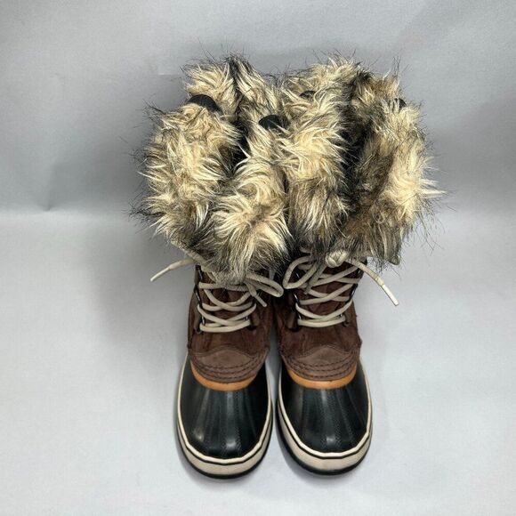 Sorel JOAN OF ARCTIC Boots Women's Size 7 Waterproof Brown Suede Winter Snow - Picture 3 of 14